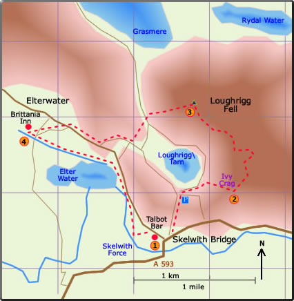 map Loughrigg Fell